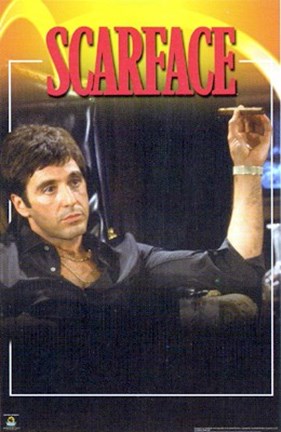 Framed Scarface, In Chair Print