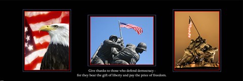 Framed American Soldier Print