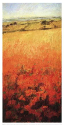 Framed Field With Poppies Print