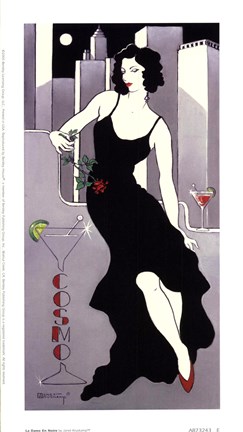 Framed La Dame En Noire Print
