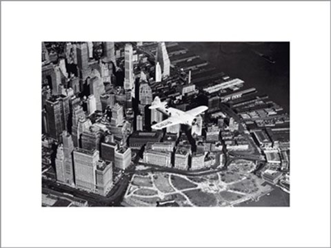 Framed Speed Plane Over Nyc Print