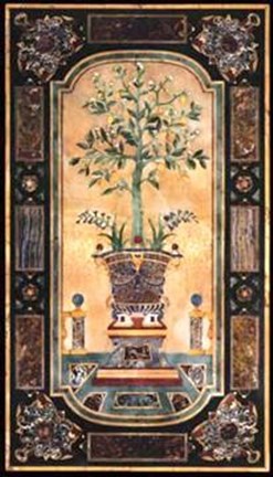 Framed Inlaid Marble Panel II Print