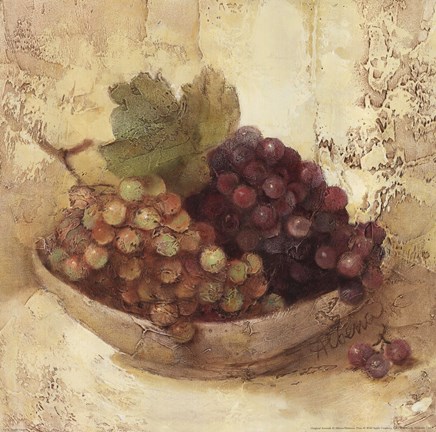 Framed Sunlit Grapes Print