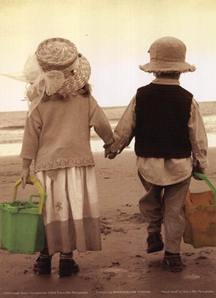 Framed Beach Stroll Print