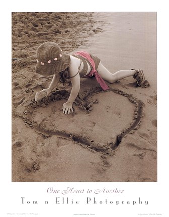 Framed One Heart To Another Print
