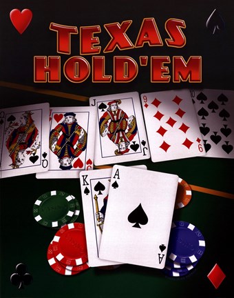 Framed Texas Hold &#39;Em Print