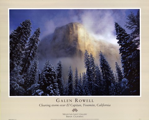 Framed Clearing Storm, El Capitan Print