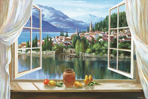 Framed Lago Di Fiori Print