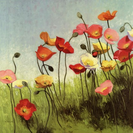 Framed Meadow Suite I Print