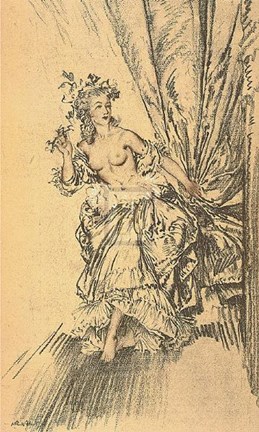 Framed Madame Du Barry as a Bacchante Print