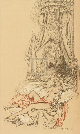 Framed Madame Du Barry as a Reigning Idol Print