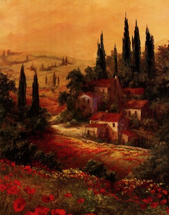 Framed Toscano Valley I Print