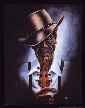 Framed Blues Legend Print