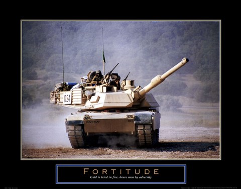 Framed Fortitude - Tank On The Move Print