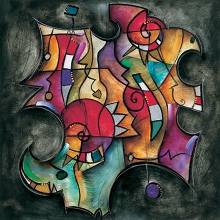 Framed Noir Duet II Print