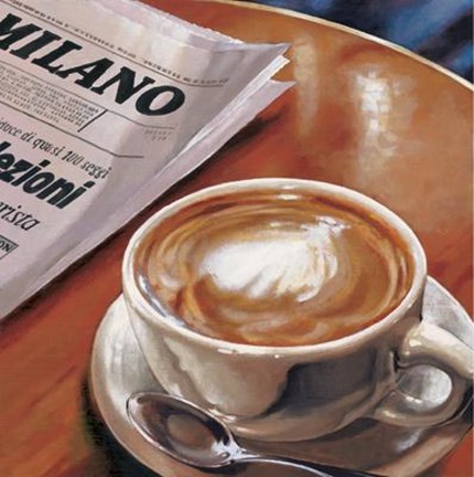 Framed Cappuccino Al Bar Print