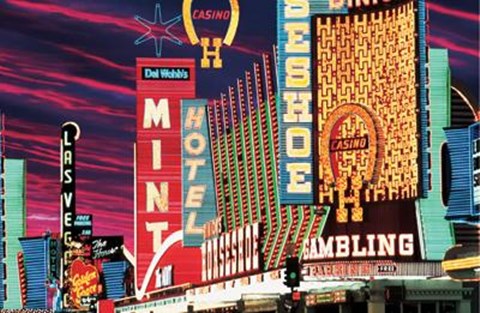 Framed Fremont Street, Las Vegas Nevada Print