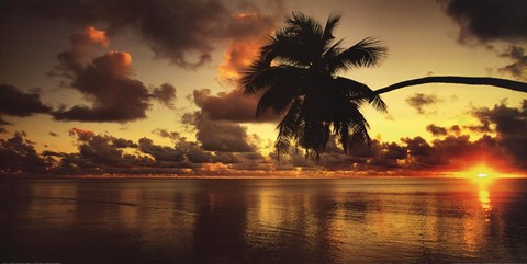 Framed Aitutaki Lagoon, Cook Islands Print