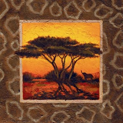 Framed Savannah Sunset IV Print