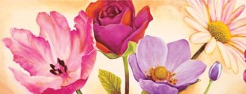 Framed Danse De Fleurs I Print