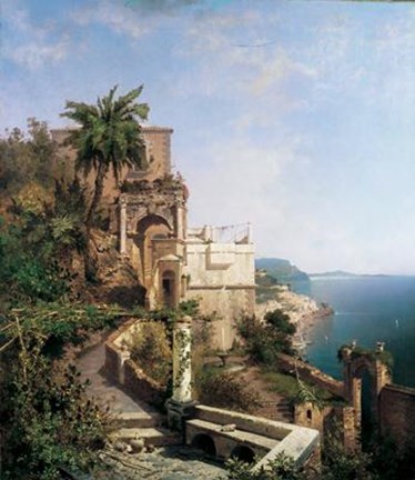 Framed In The Garden, Amalfi Coast Print