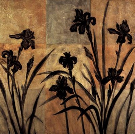 Framed Iris Silhouette II Print