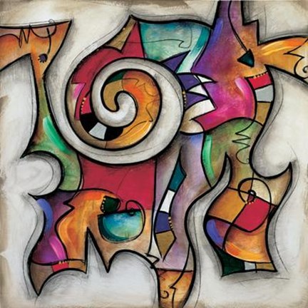 Framed Swirl II Print