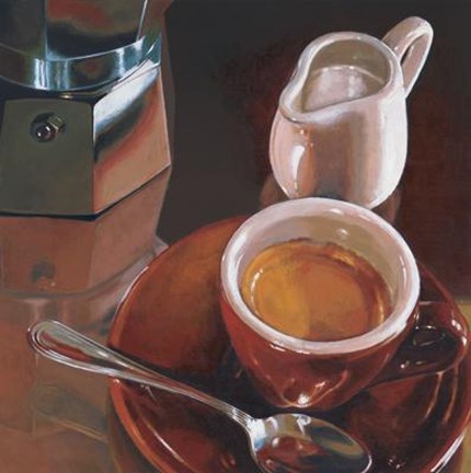 Framed Caffe Del Mattino Print