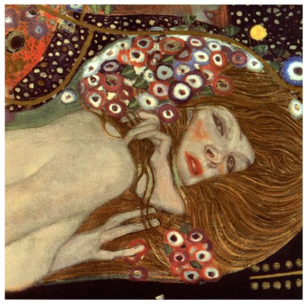 Framed Water Serpents II, c.1907 (detail of woman 2) Print
