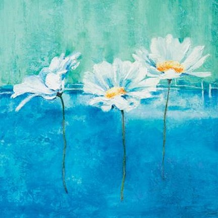 Framed Fleurs D'azur I Print