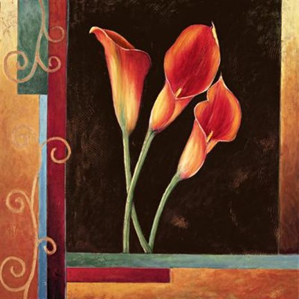 Framed Orange Callas Print