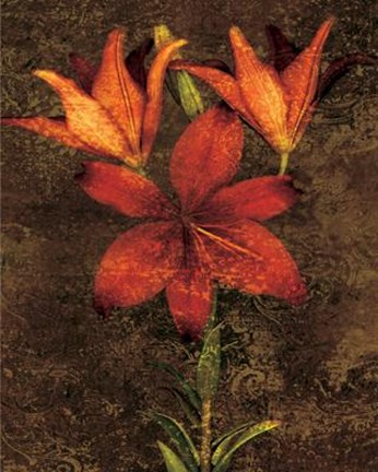 Framed Red Lilies Print