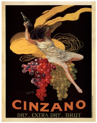 Framed Cinzano, 1920 Print