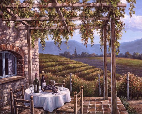 Framed Vineyard Terrace Print