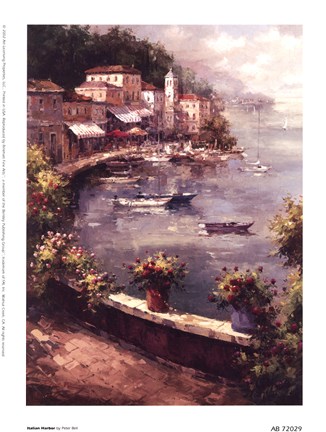 Framed Italian Harbor Print