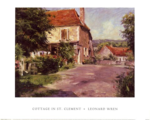 Framed Cottage In St. Clement Print