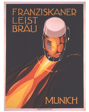 Framed Bierre Munich Print