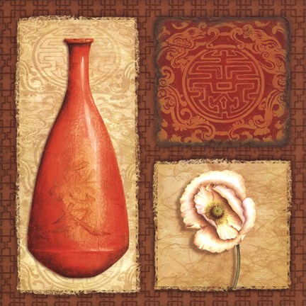 Framed Oriental Collage II Print