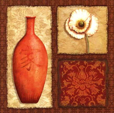 Framed Oriental Collage III Print