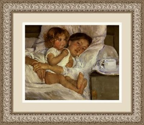 Framed Breakfast In Bed Print