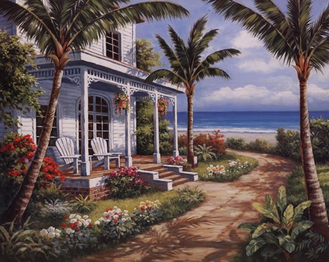 Framed Summer House I Print