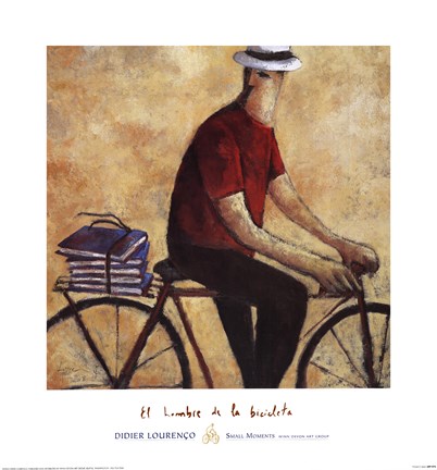Framed El Hombre De La Bicicleta Print