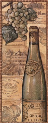 Framed Vineyards - White Print