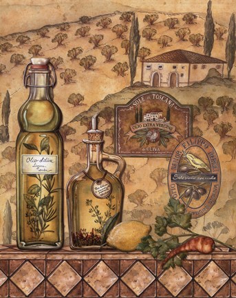 Framed Flavors Of Tuscany II Print