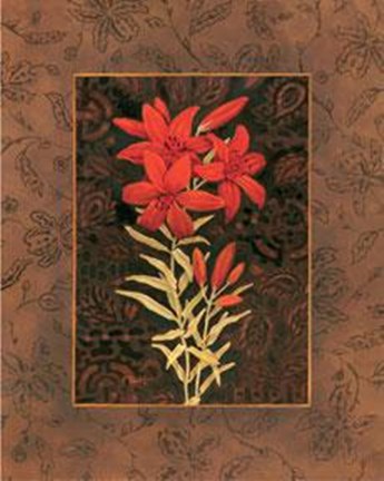 Framed Damask Lily - Petite Print
