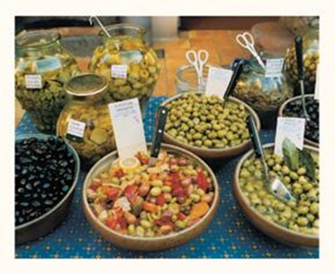 Framed Olives, Antibes Print