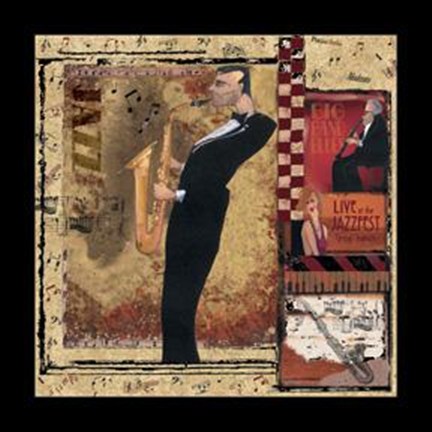 Framed Jazz Sax - Petite Print