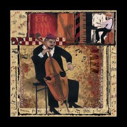 Framed Jazz Cello - Mini Print