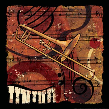 Framed Jazz Music I - Mini Print