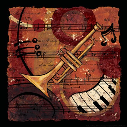Framed Jazz Music II - Mini Print